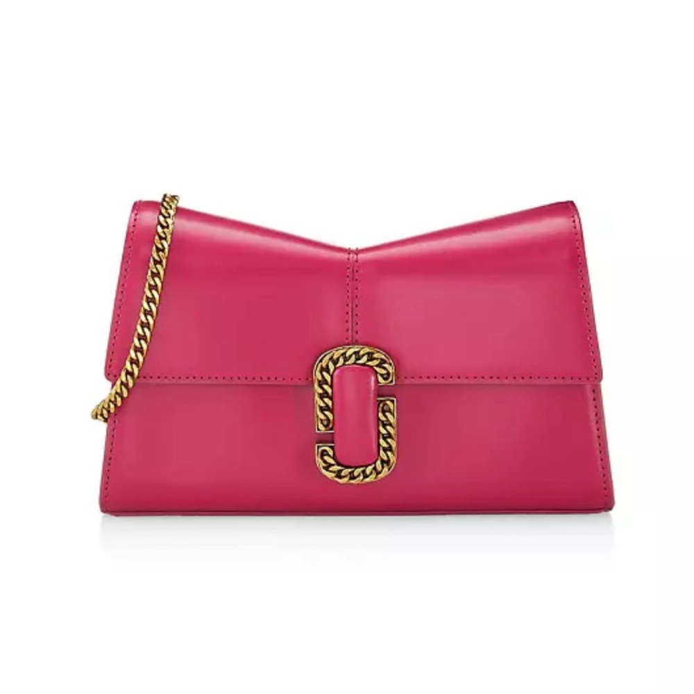 Marc Jacobs The St. Marc True Lipstick Pink Leather Chain wallet